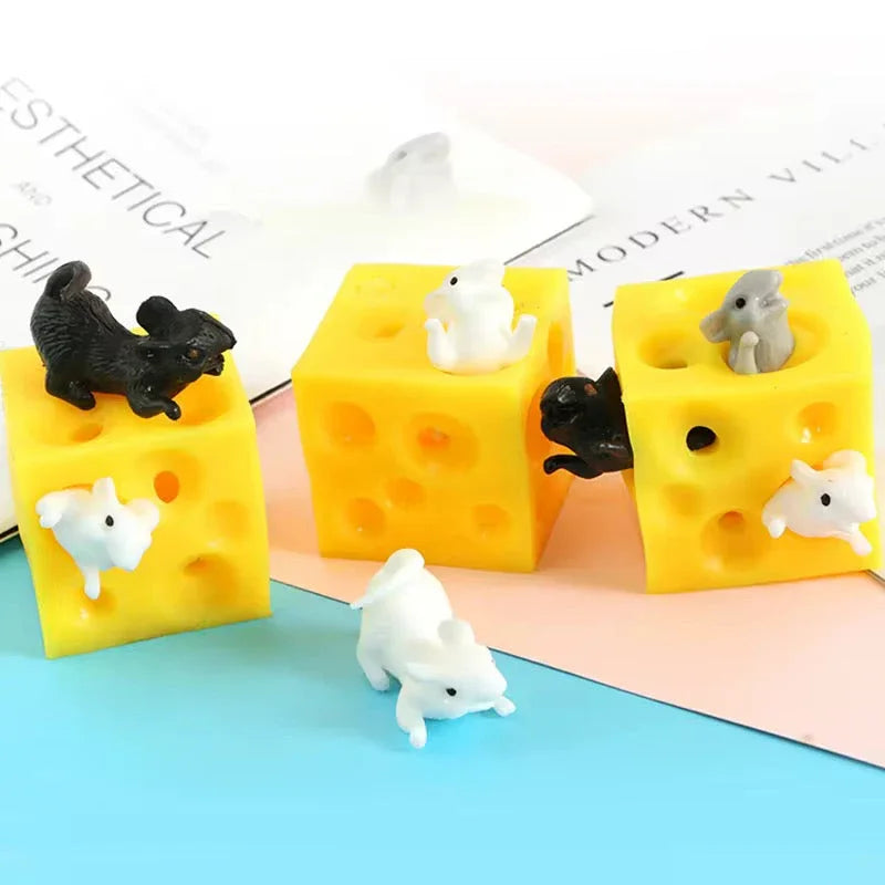 Stress Ball Cheese and mouse fidget toy!