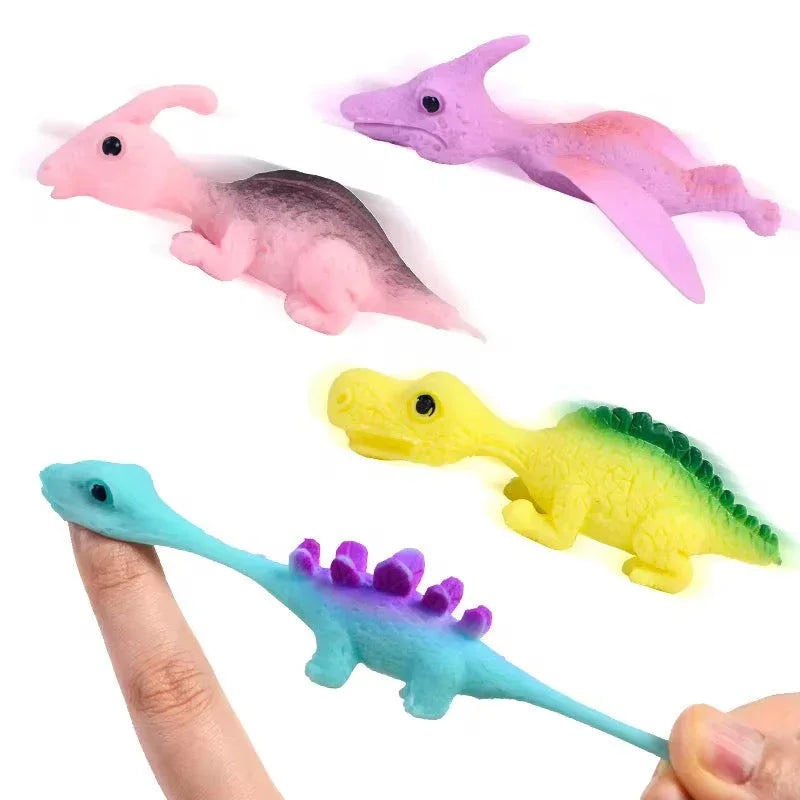 Flying sling shot Dino toy 4pieces
